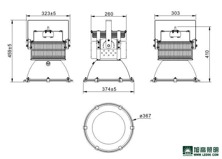 高檔高端SWK205-100w高效LED工礦燈，LED工廠燈廠家直銷，LED節(jié)能燈體育場館